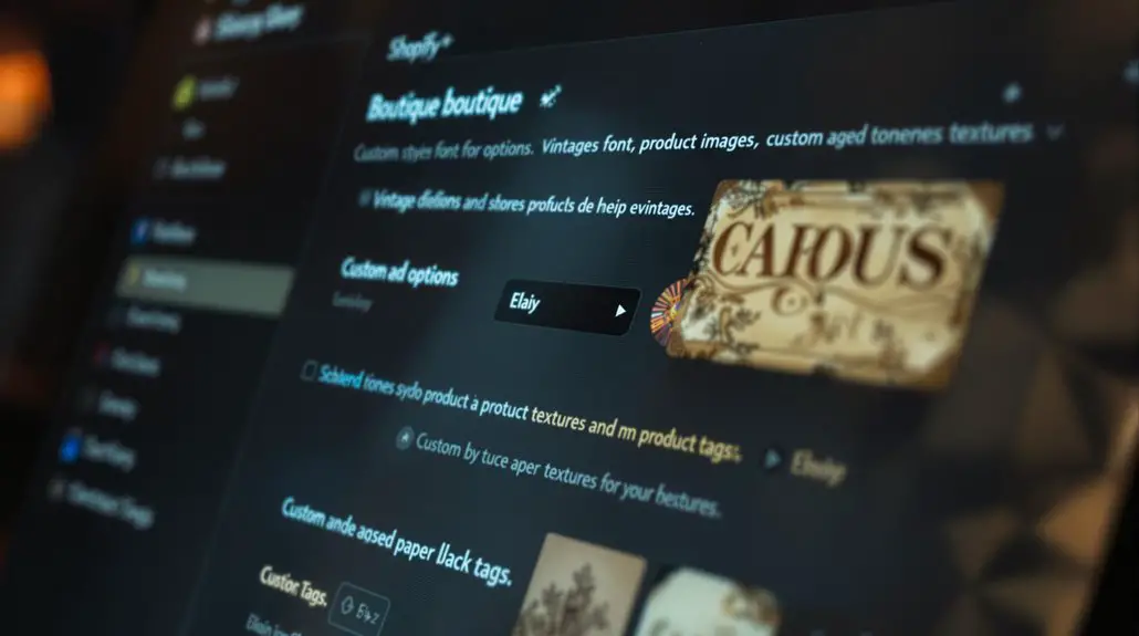 Using Shopify’s Customization to Highlight Vintage Aesthetics