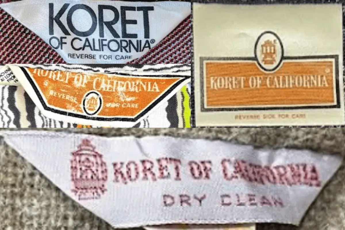 1980s Koret of California tags